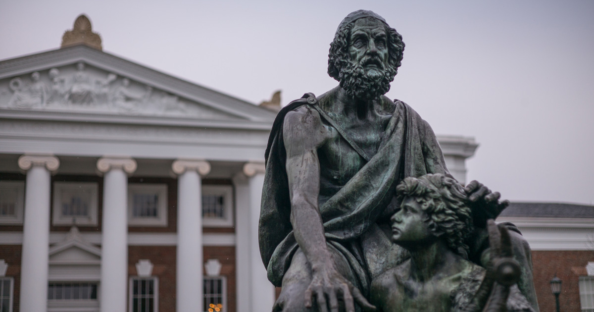 Statue of Homer on the Lawn at the University of Virginia